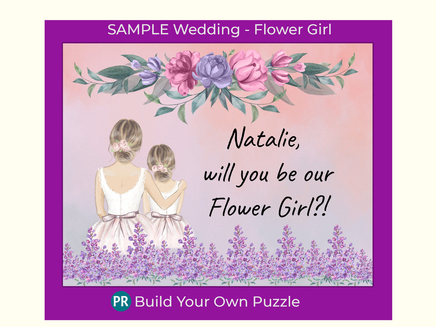 Build Your Own Custom Jigsaw Puzzle Announcement, use your image as a family, pet, or vacation photo and then add your message!