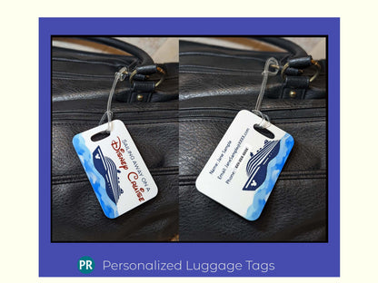 Disney Cruise Luggage Tags, Custom Text, Bag Backpack Tag, Travel Accessories, Personalized Gift, Multiple Discounts available