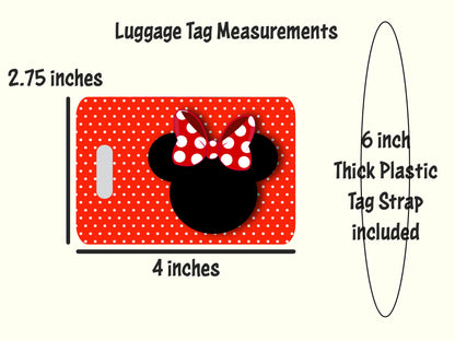 Disney Luggage Tag with Theme of Disney Castle, Fireworks, Minnie, Mickey, and Star Wars.  Personalized Suitcase tags  Great Travel Gift
